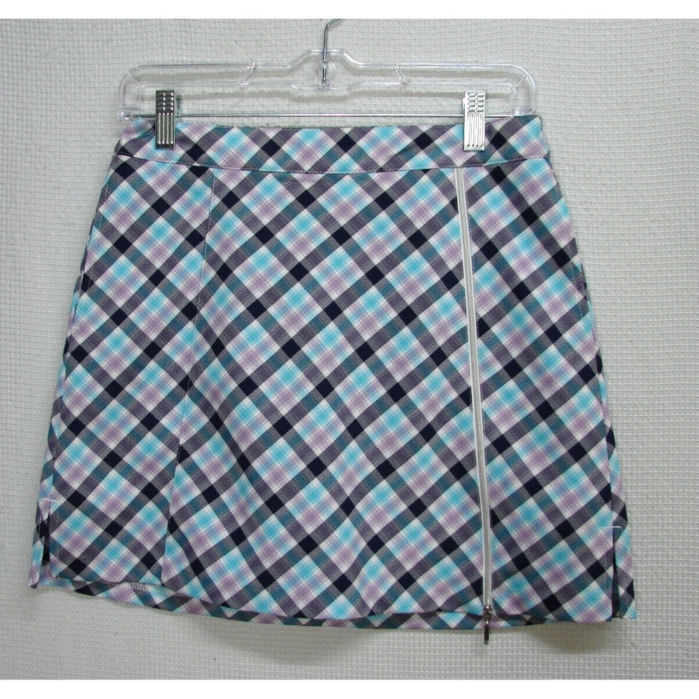 New Lady Hagen Skirt Ocean Club Plaid Skort Pickleball Golf Tennis Pockets Sz 4
